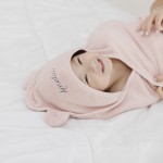 Organic Baby Hooded Towel - Petal